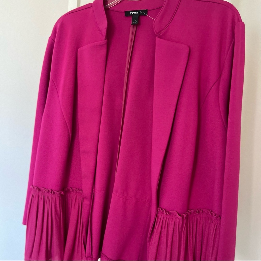 NWT TORRID Fuchsia Pink Blazer/Jacket